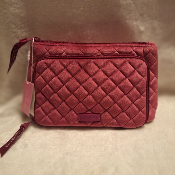 Vera Bradley Majestic Magenta Compact Quilted Organizer Velvet Bag NWT - Picture 1 of 13